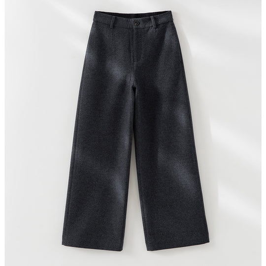 Damen Hochtaillierte Wollmix-Palazzohose mit geradem Bein und elastischem Rückenteil Shop Nory