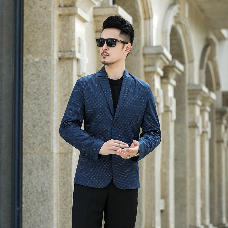 Herren Slim-Fit Sakko mit dezentem Allover‑Punktmuster Shop Nory