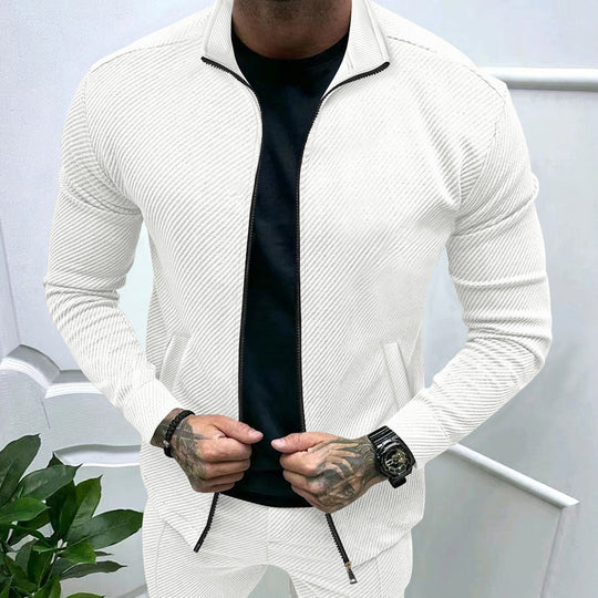 Herren sportliche Jacke mit strukturiertem Design