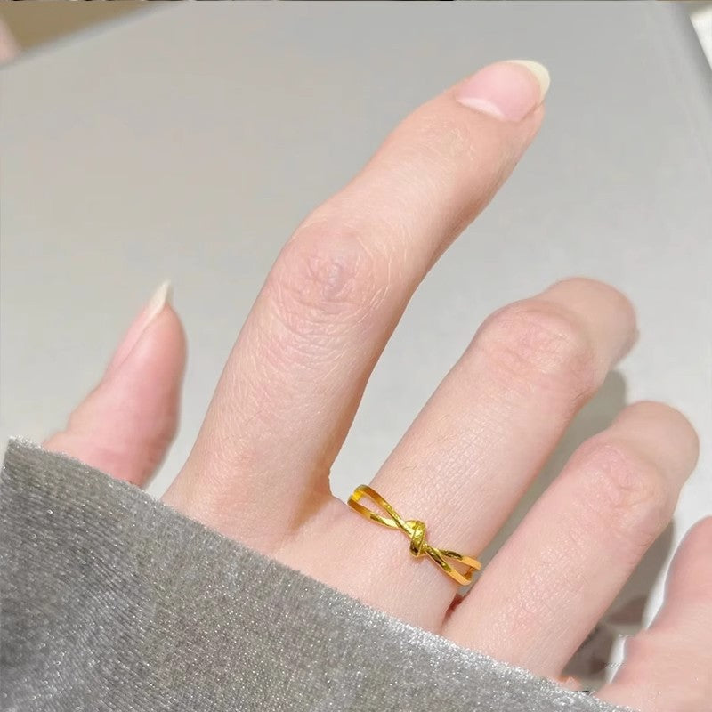 Damen zierlicher Knotenring aus hochwertigem Material Shop Nory