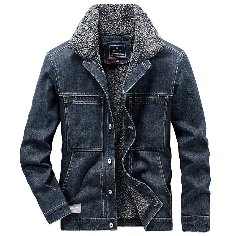 Herren Sherpa-gefütterte Denimjacke im Worker-Style Shop Nory
