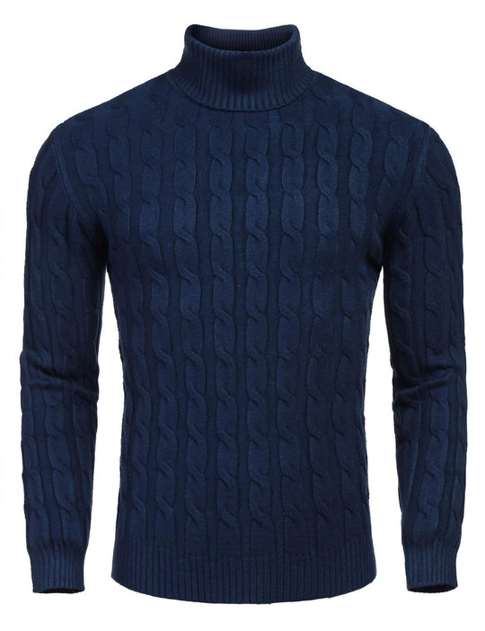 Herren Feinstrickpullover mit hohem Kragen
