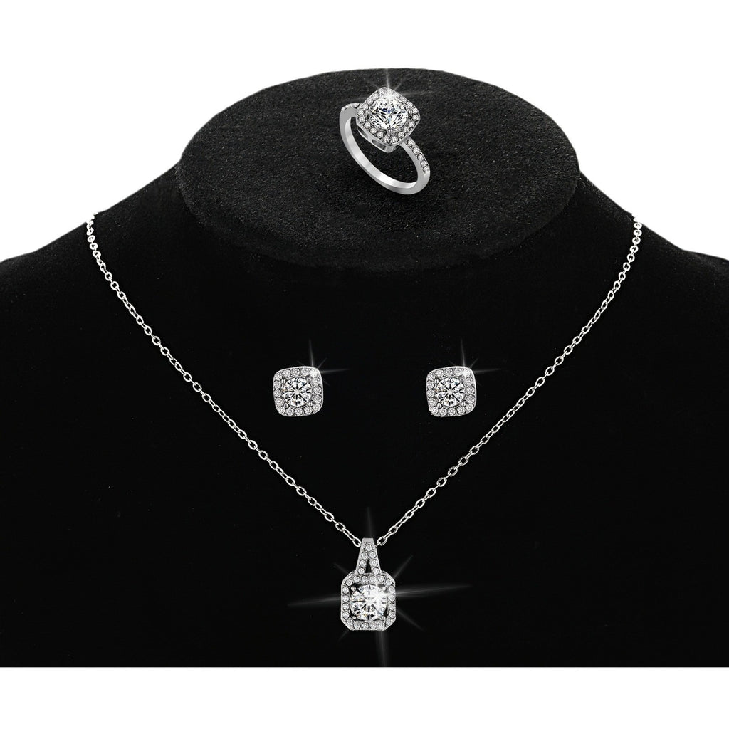 Damen Schmuckset mit funkelnden Zirkonia und eleganten Designs Shop Nory