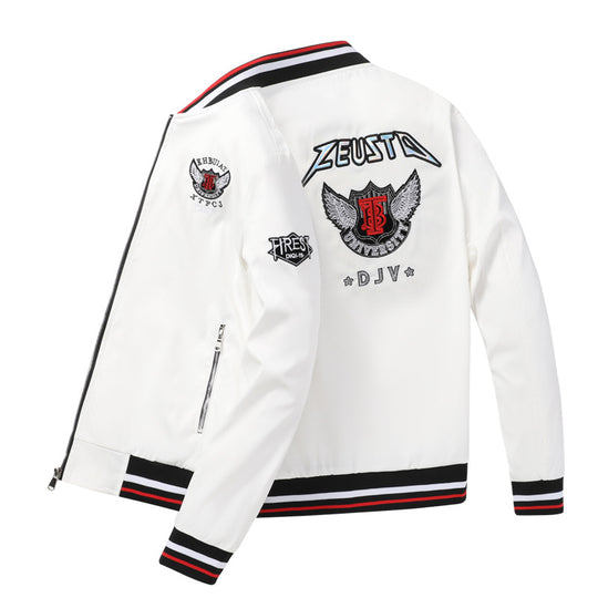 Herren Modische Bomberjacke mit Patch-Design Shop Nory