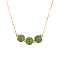 Damen Halskette mit eleganten, handgefertigten Jade-Details Shop Nory