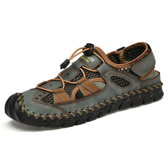 Herren Wasserdichte und atmungsaktive Outdoor-Sandalen mit flexiblem Kordelzug