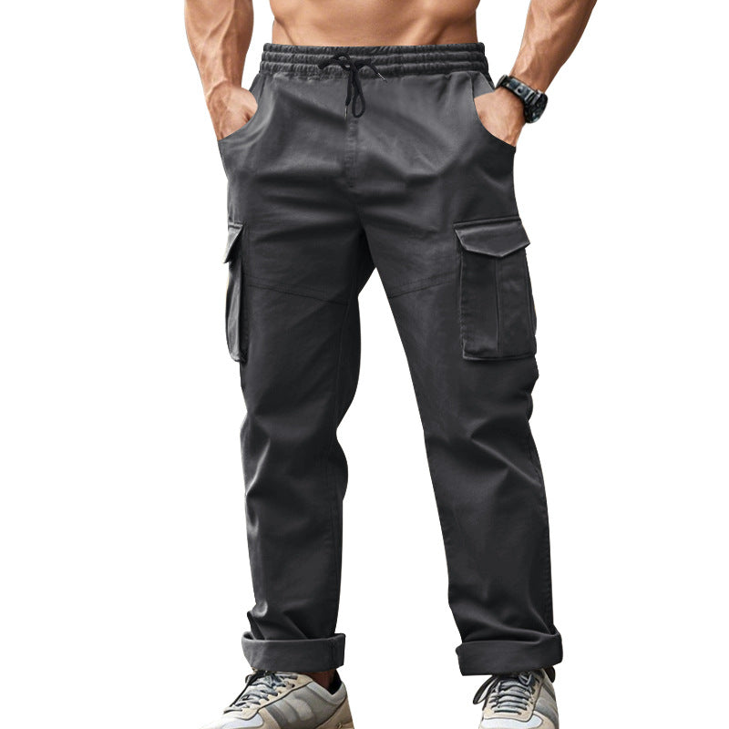 Herren Cargo-Hose mit funktionalen Seitentaschen und elastischem Bund