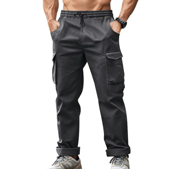 Herren Cargo-Hose mit funktionalen Seitentaschen und elastischem Bund