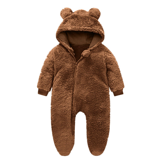 Kleinkind Fleece Overall mit Bärenohren