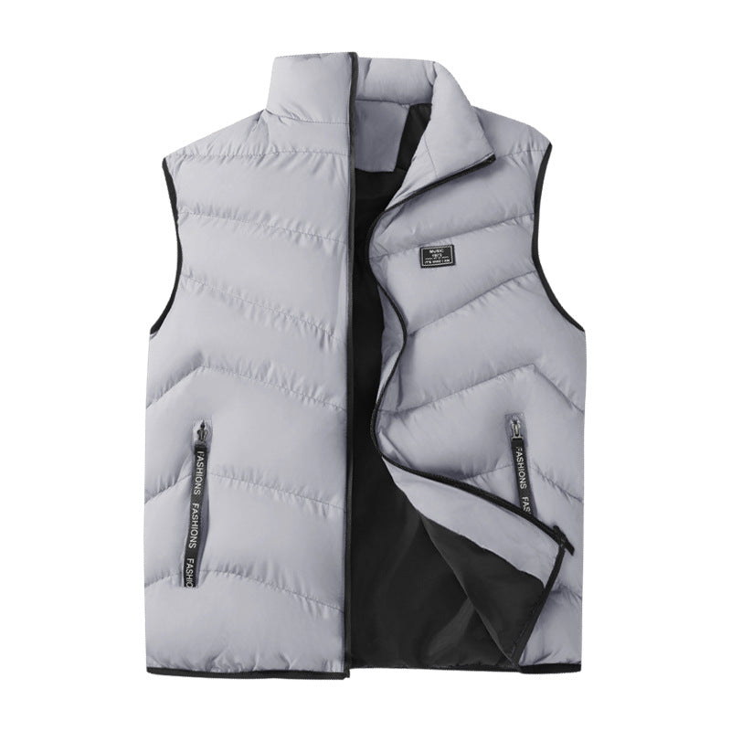 Herren Leichte gesteppte Thermoweste mit Chevron‑Steppung hochschließendem Stehkragen und windabweisender Innenlage Shop Nory