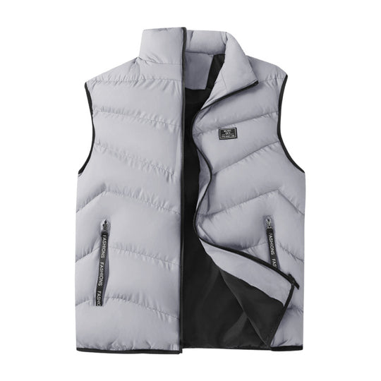 Herren Leichte gesteppte Thermoweste mit Chevron‑Steppung hochschließendem Stehkragen und windabweisender Innenlage Shop Nory