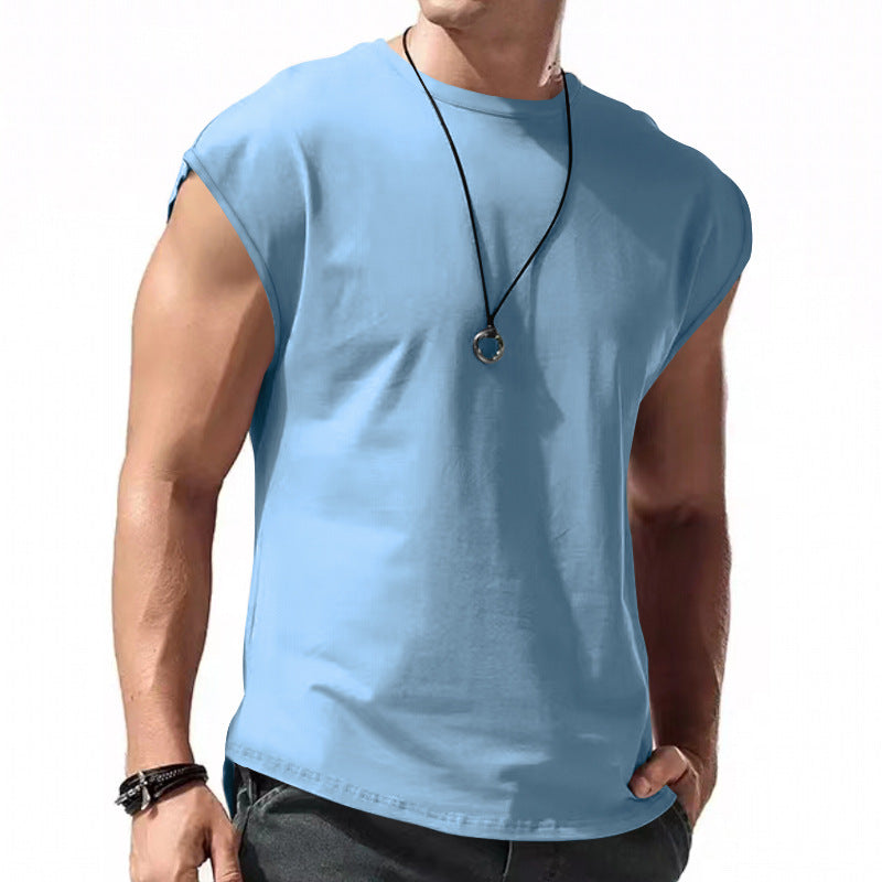 Einfarbiges Weste-T-Shirt