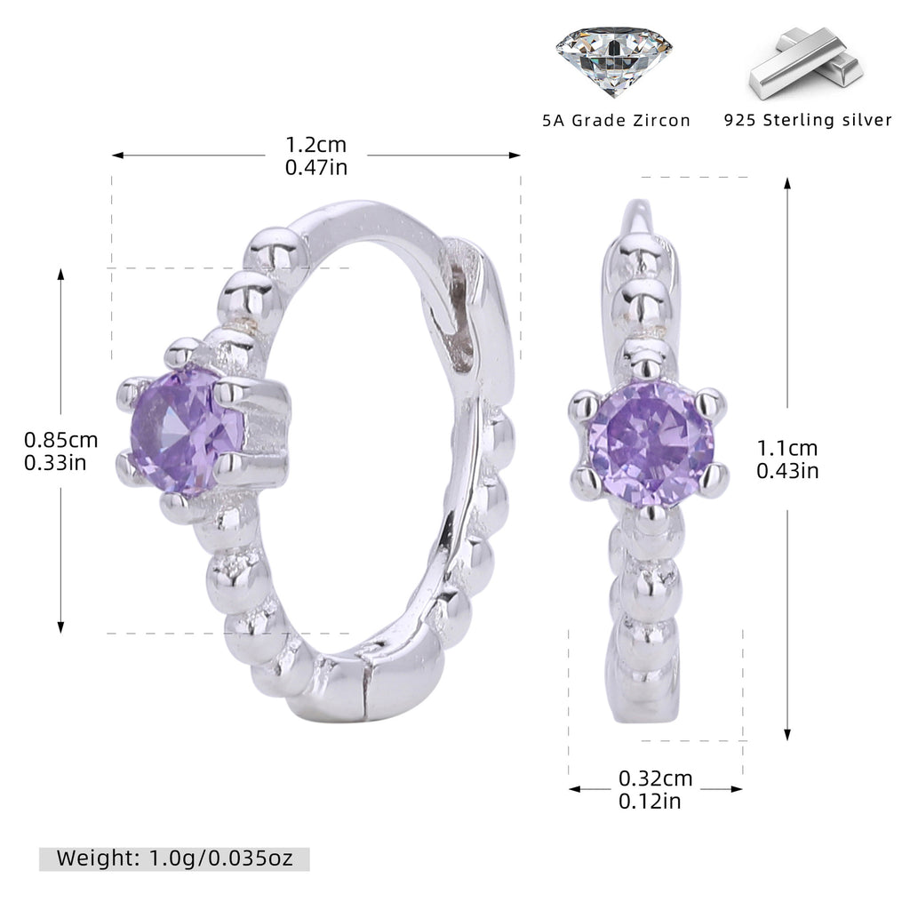 Damen Creolen mit funkelnden Zirkonstein-Akzenten und modernem Design Shop Nory