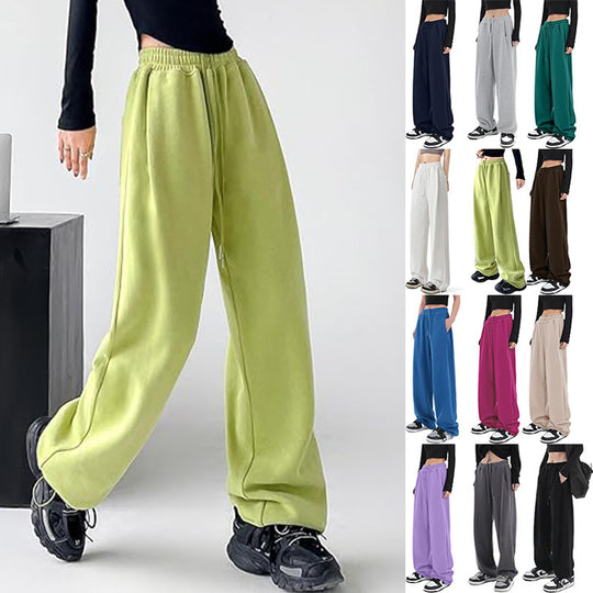Damen nan locker fallende Sweatpants mit extra weitem Bein, hohem Bund und Kordelzug Shop Nory