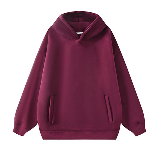Damen lässiger Kapuzenpullover aus weichem Fleece mit praktischem Schnitt