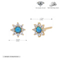 Damen Ohrstecker mit funkelndem Zirkonstern-Design aus 925 Sterling Silber Shop Nory