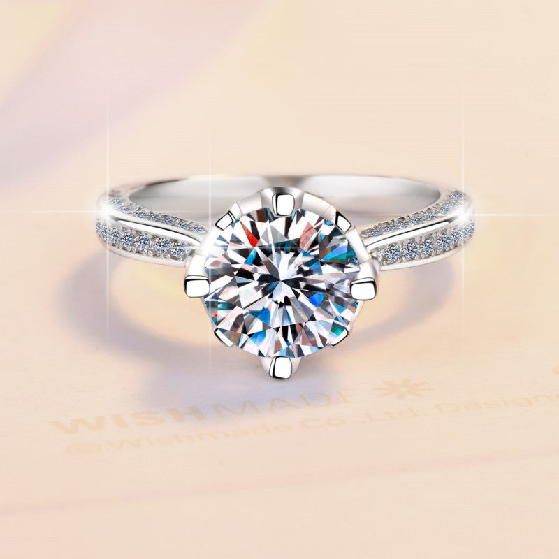 Damen Solitär Verlobungsring mit funkelndem Zirkonia und eleganter Fassung Shop Nory