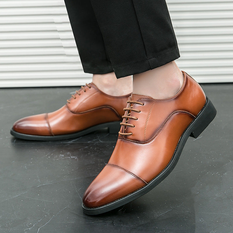 Herren klassische Oxford-Lederhalbschuhe mit Kappnaht, gepolstertem Lederfutter und rutschfester Gummisohle Shop Nory