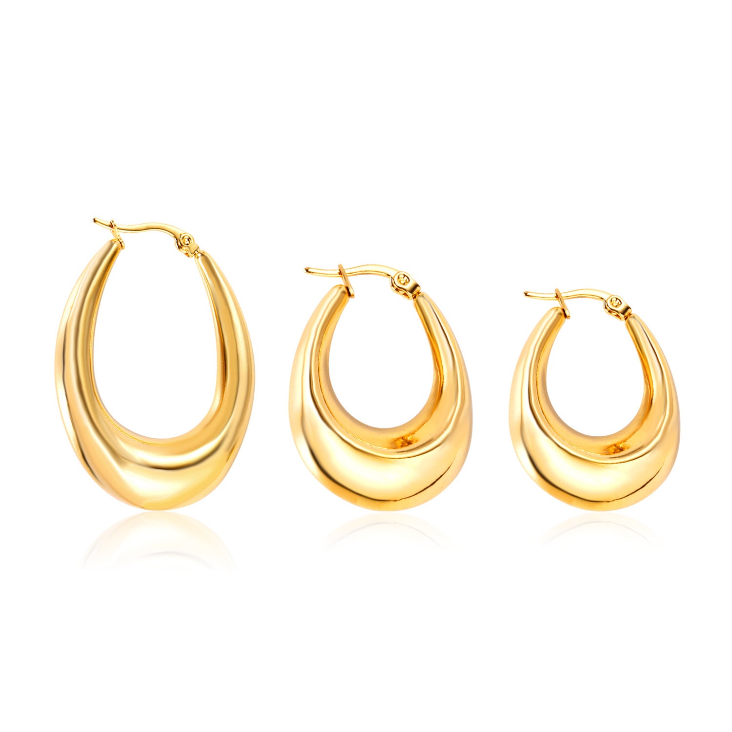 Damen Edelstahl Creolen Ohrstecker Shop Nory