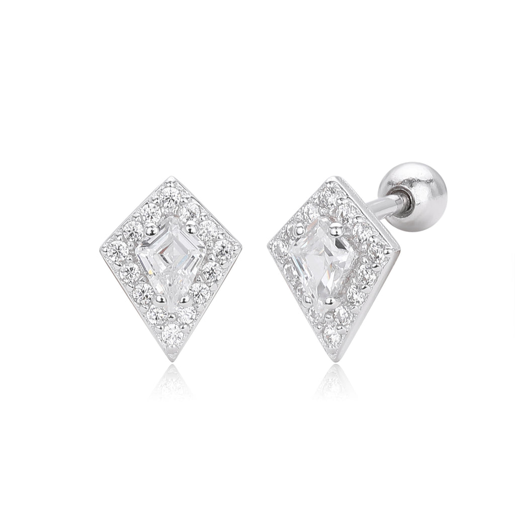 Damen Ohrstecker mit luxuriösem Zirkonbesatz aus hochwertigem 925 Sterling Silber Shop Nory