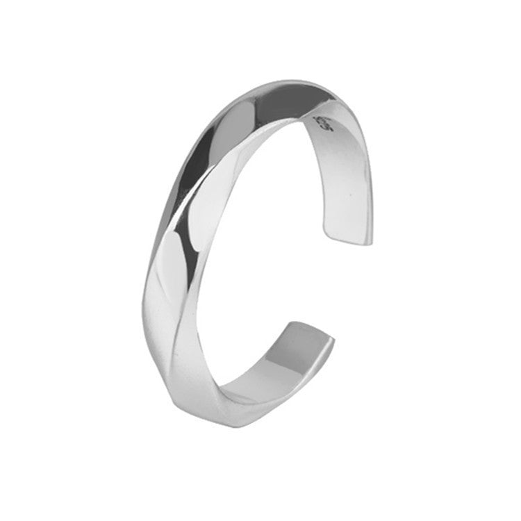 Damen Silberner Ring mit elegantem Wellenmuster Shop Nory
