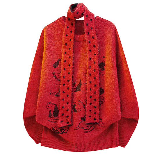 Damen Grobstrickpullover mit Tiermotiv Shop Nory