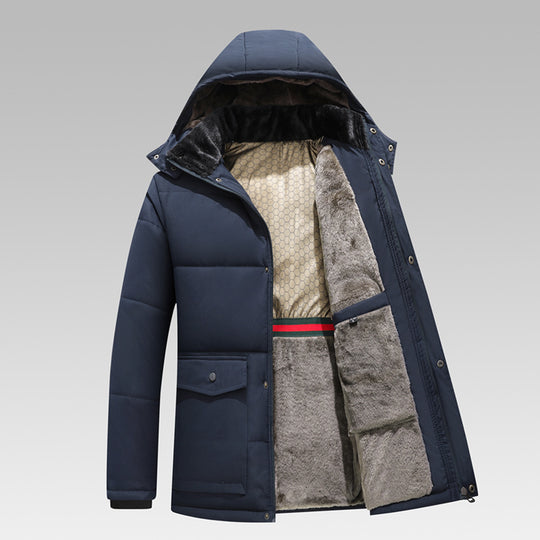 Herren Thermo-Parka mit kuscheligem Kunstfellinnenfutter und abnehmbarer Kapuze Shop Nory