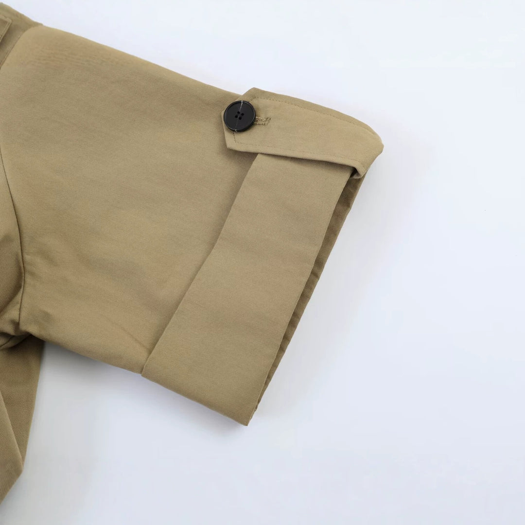 Damen Cropped Doppelreihiges Trenchcape im Boxy‑Schnitt Shop Nory