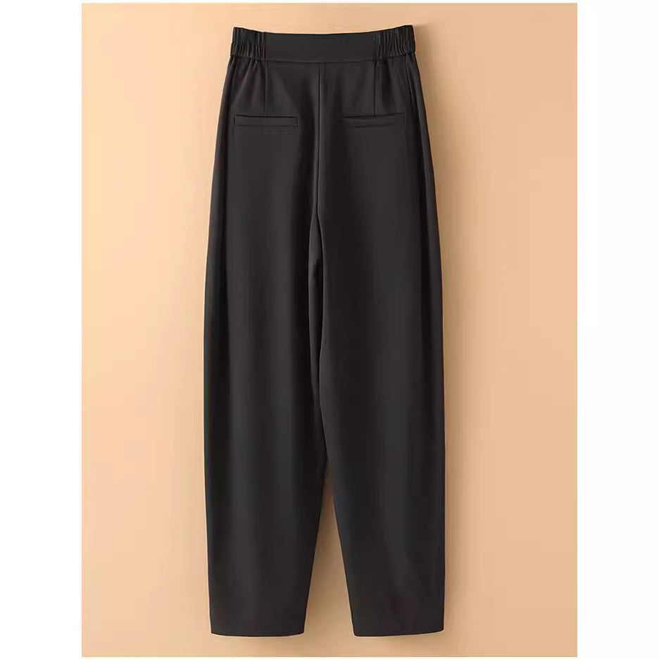 Damen Hoch taillierte, bequeme Stoffhose Shop Nory