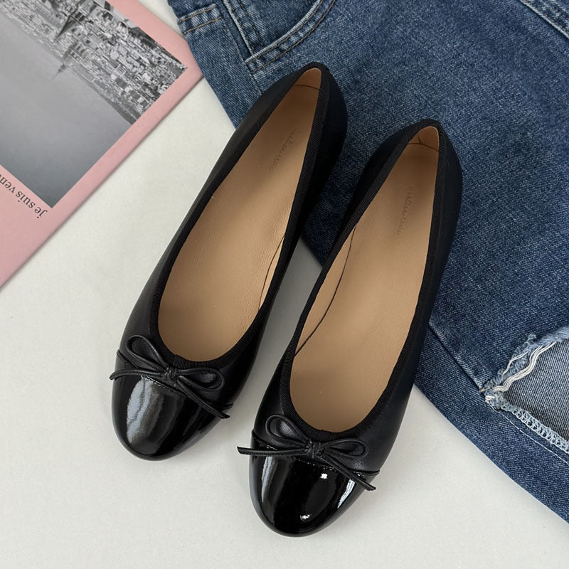 Damen Ballerinas mit zeitlosem Design und eleganter Schleifenapplikation