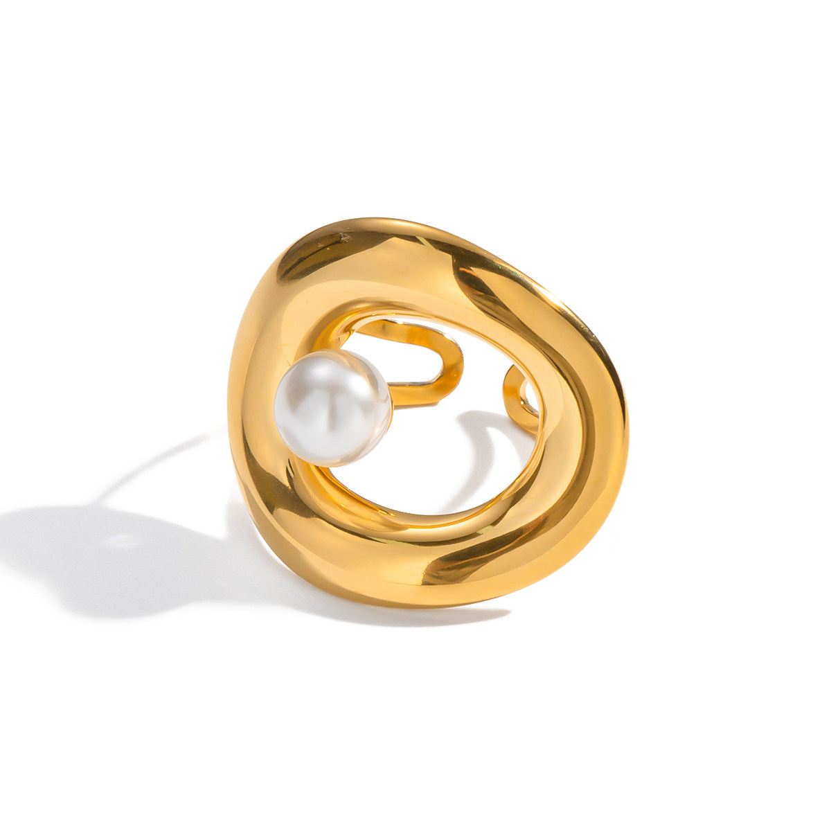 Damen Perlenring mit elegantem Spiraldesign Shop Nory