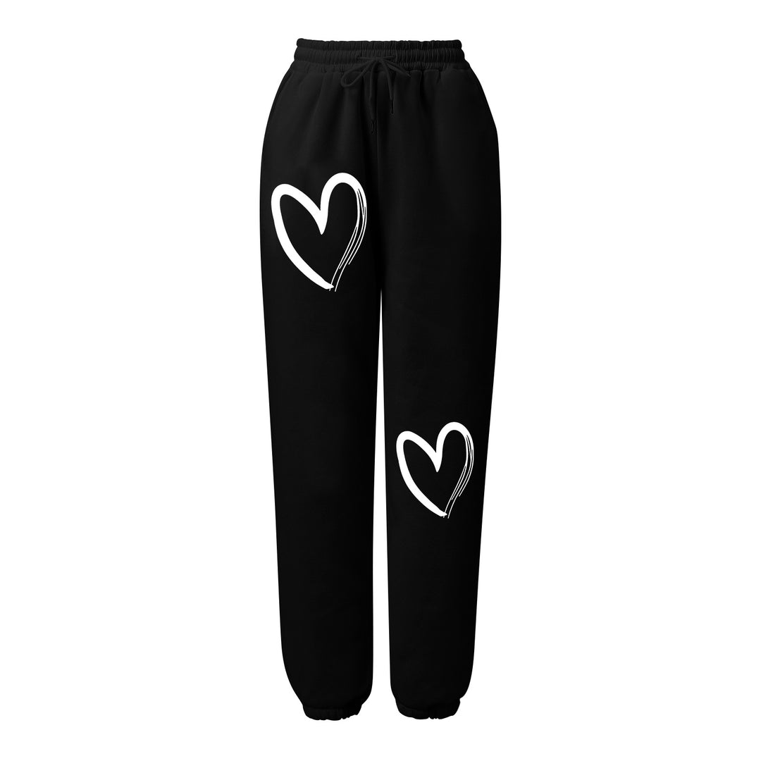 Damen nan bedruckte Relax-Jogginghose mit Kordelzug elastischem Bund und gerippten Fußbündchen Shop Nory