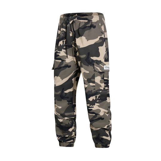 Herren Cargohose im Joggerstil mit Camouflage, Tunnelzugbund & elastischen Knöchelbündchen Shop Nory