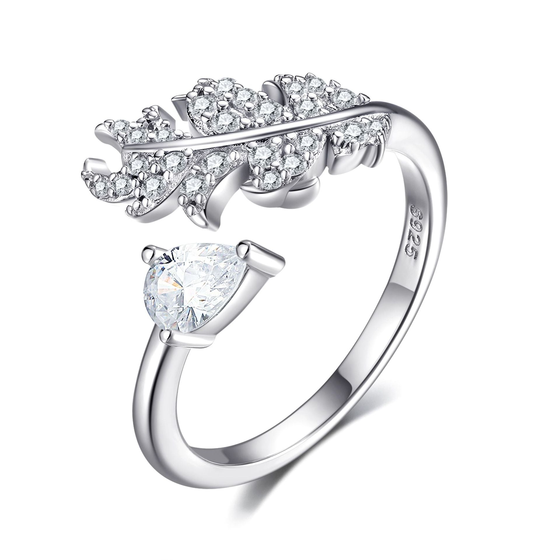Damen Ring Set mit elegantem geschwungenem Design und funkelnden Zirkonia Shop Nory