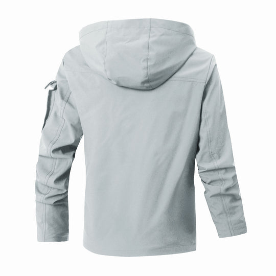 Herren Outdoor-Parka mit karierter Innenfütterung, Kapuze und Multifunktionstaschen Shop Nory