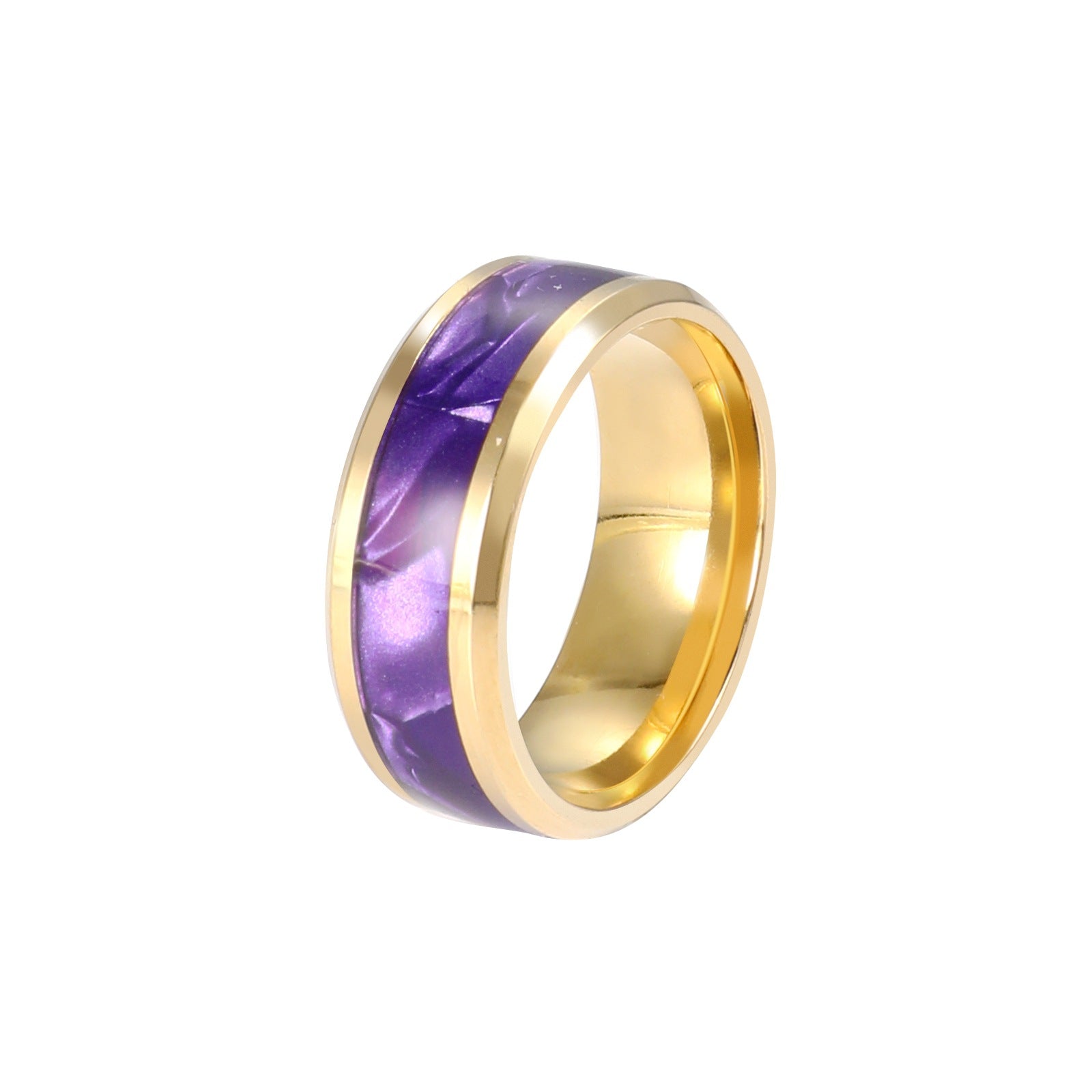 Herren Ring mit glänzendem Design und einzigartiger, farbiger Innenverzierung Shop Nory