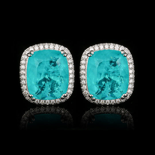 Kissen Schnitt Halo Anhänger Halskette mit Mikro Pave Sterling Einstellung