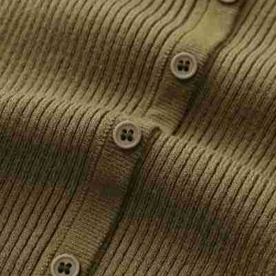 Damen Gerippte Feinstrick-Cardigan mit tiefem V-Ausschnitt und Knopfleiste Shop Nory