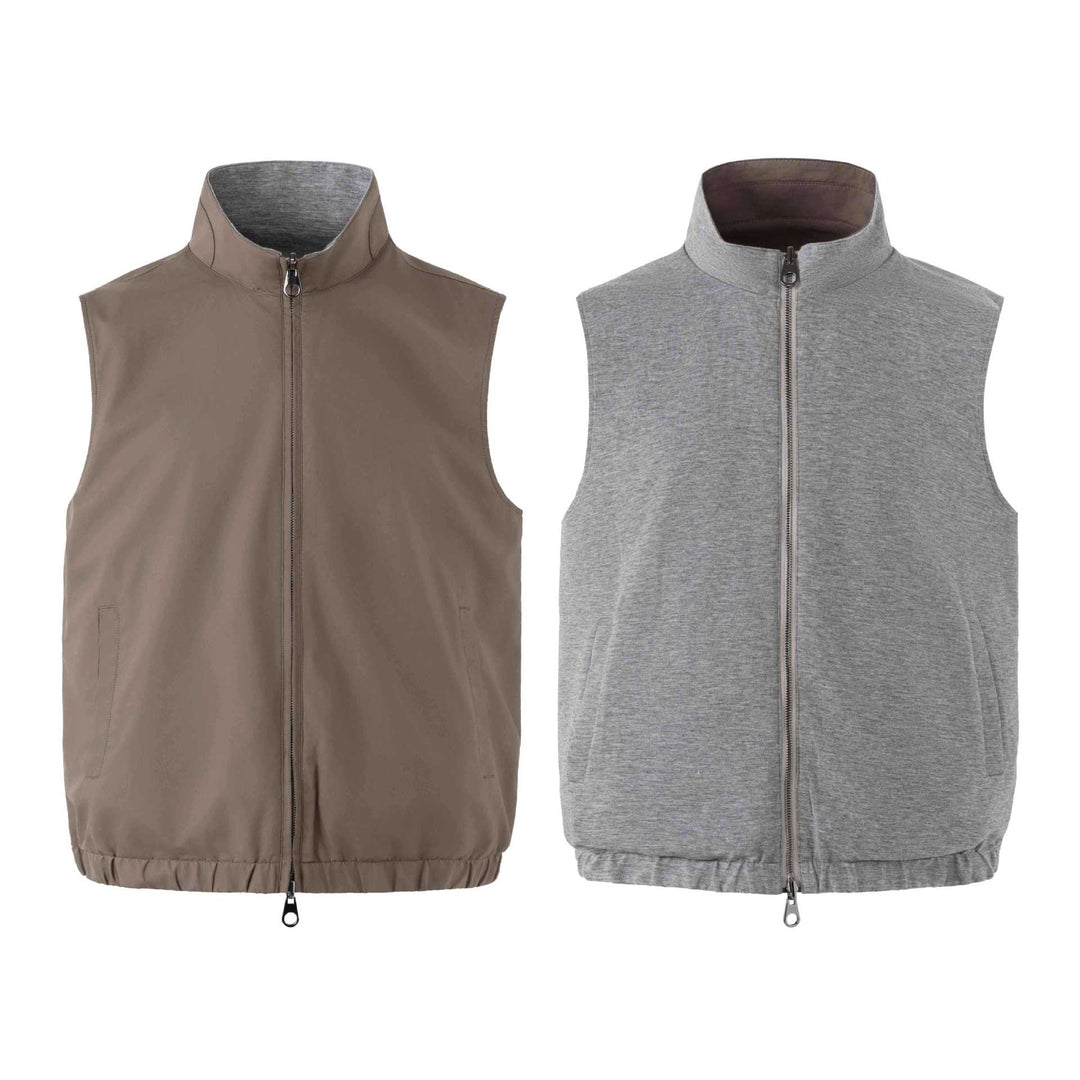 Unisex Wendbare Steppweste mit hohem Stehkragen und elastischem Saum Shop Nory