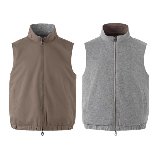 Unisex Wendbare Steppweste mit hohem Stehkragen und elastischem Saum Shop Nory
