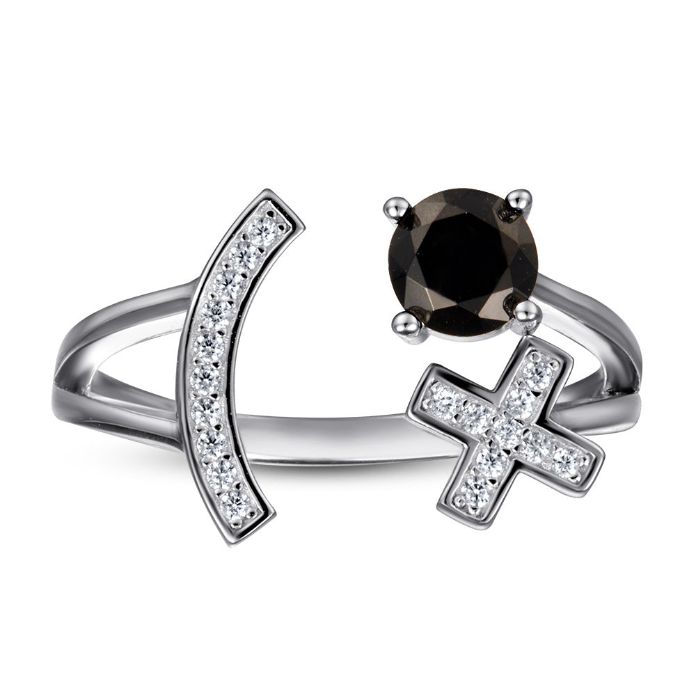 Damen Verlobungsring mit herzförmigem Kristall und kunstvollem Zirkonia-Besatz Shop Nory