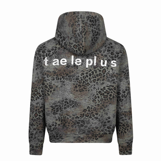 Damen Kapuzenjacke mit durchgehendem Reißverschluss, Leoparden-Print und großflächigen Grafik-Prints Shop Nory