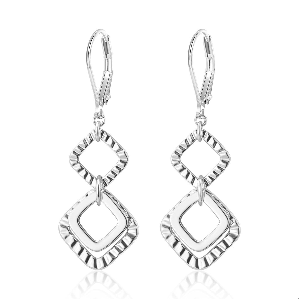 Damen Ohrhänger mit doppeltem Ringdesign und elegantem Glitzereffekt Shop Nory