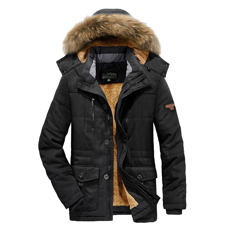 Herren Urbaner Steppparka mit warmer Teddy-Innenfütterung und Utility-Taschen Shop Nory