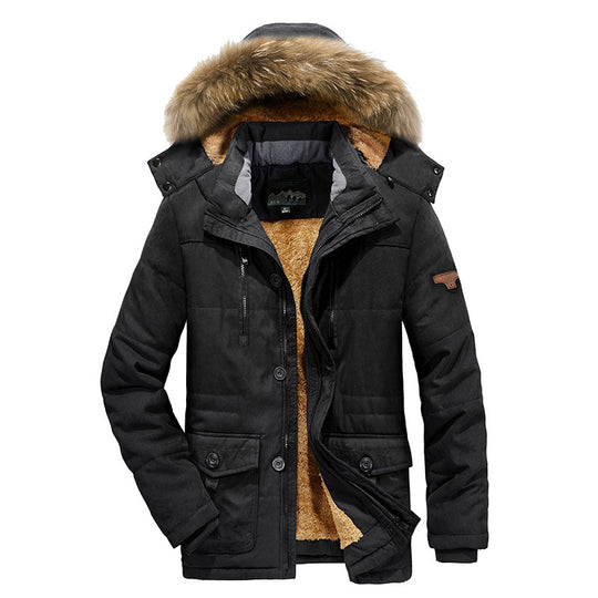 Herren Urbaner Steppparka mit warmer Teddy-Innenfütterung und Utility-Taschen Shop Nory