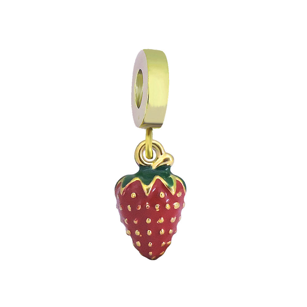 Verspielter Kaktus-Charm Anhänger mit Emaille und Strass