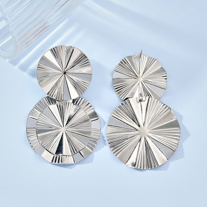 Damen glänzende Ohrringe mit geometrischem Design Shop Nory