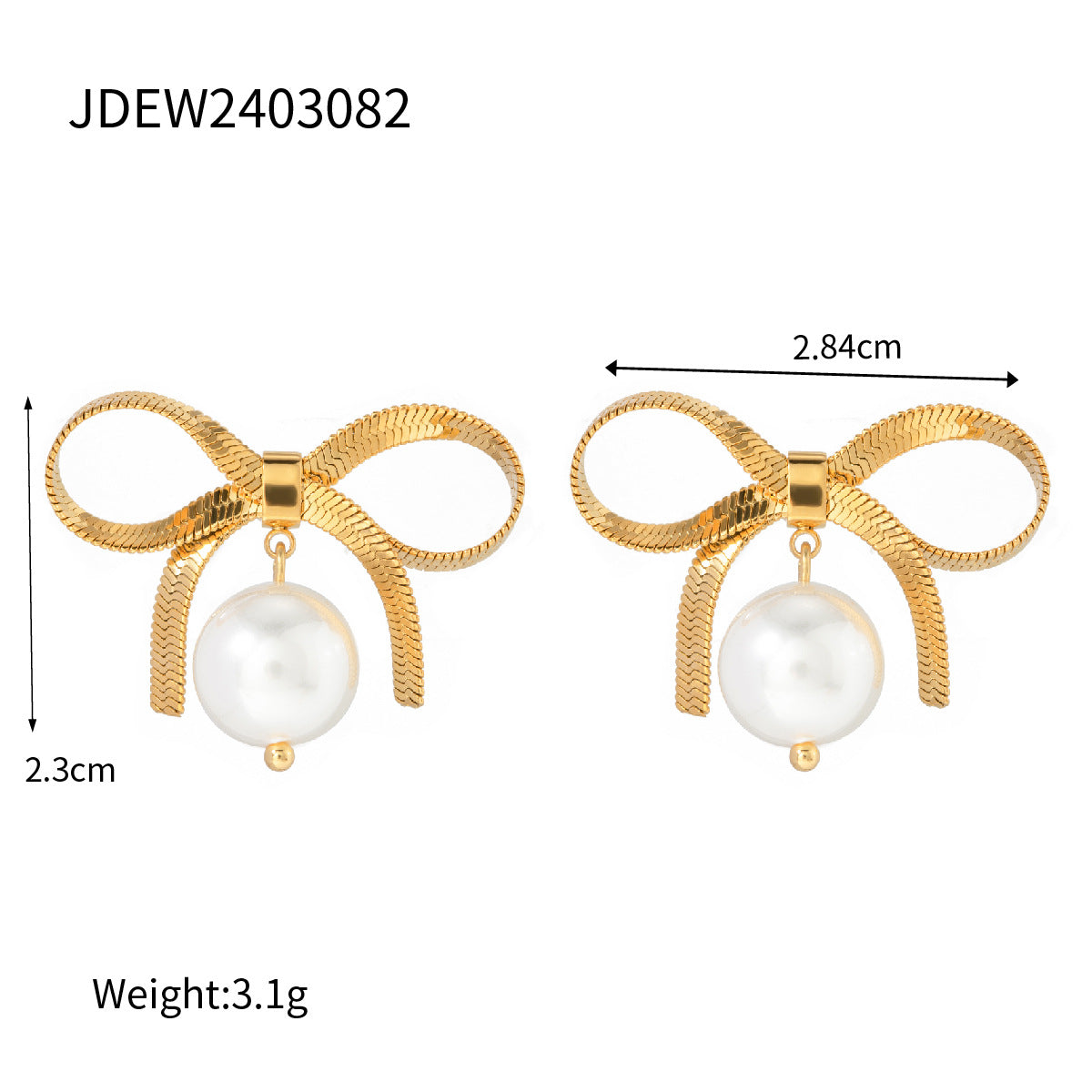Damen Ohrhänger mit filigranem Schleifen-Design und funkelndem Herzanhänger Shop Nory