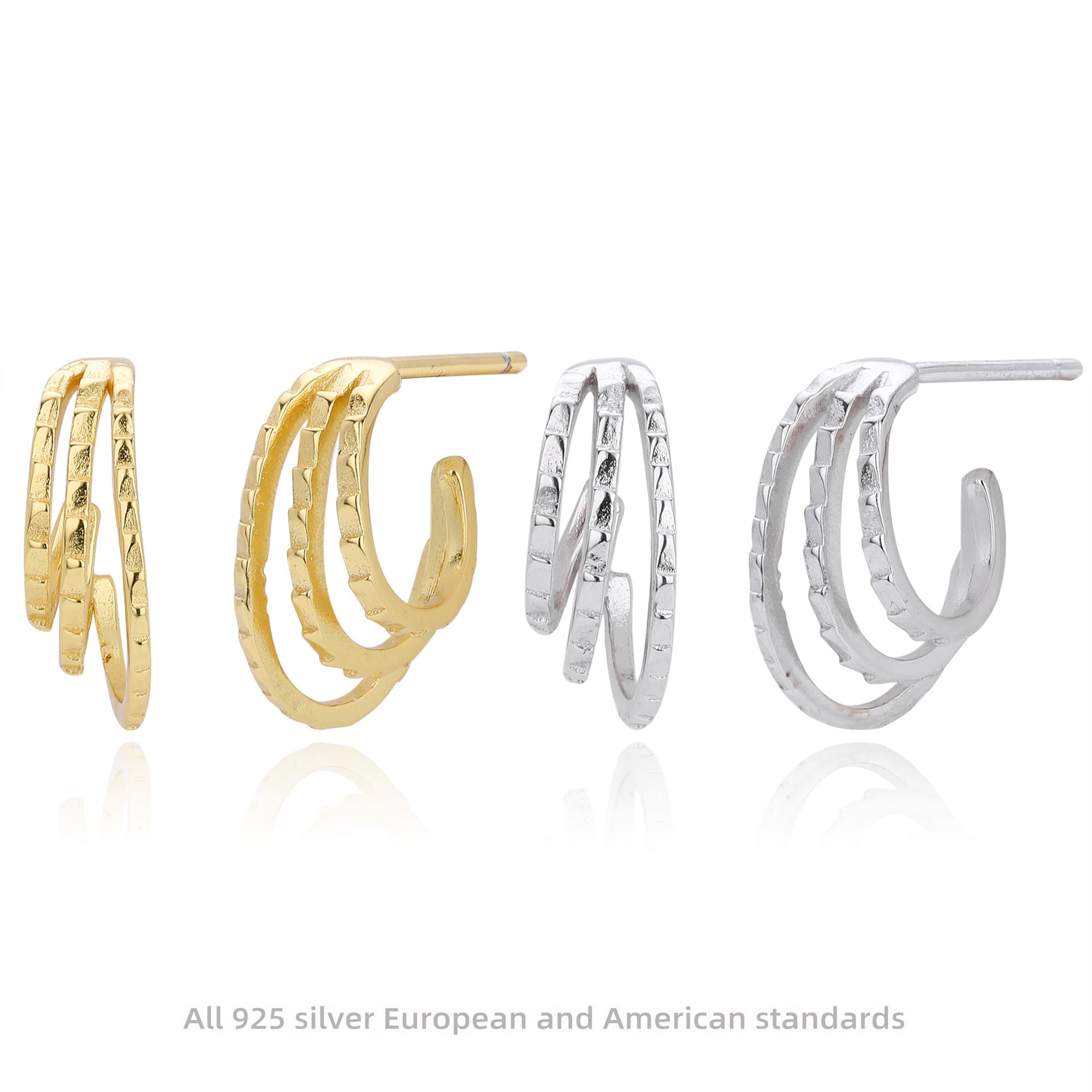 Damen Ohrhänger mit kreativem Wellenmuster aus 925 Sterling Silber Shop Nory