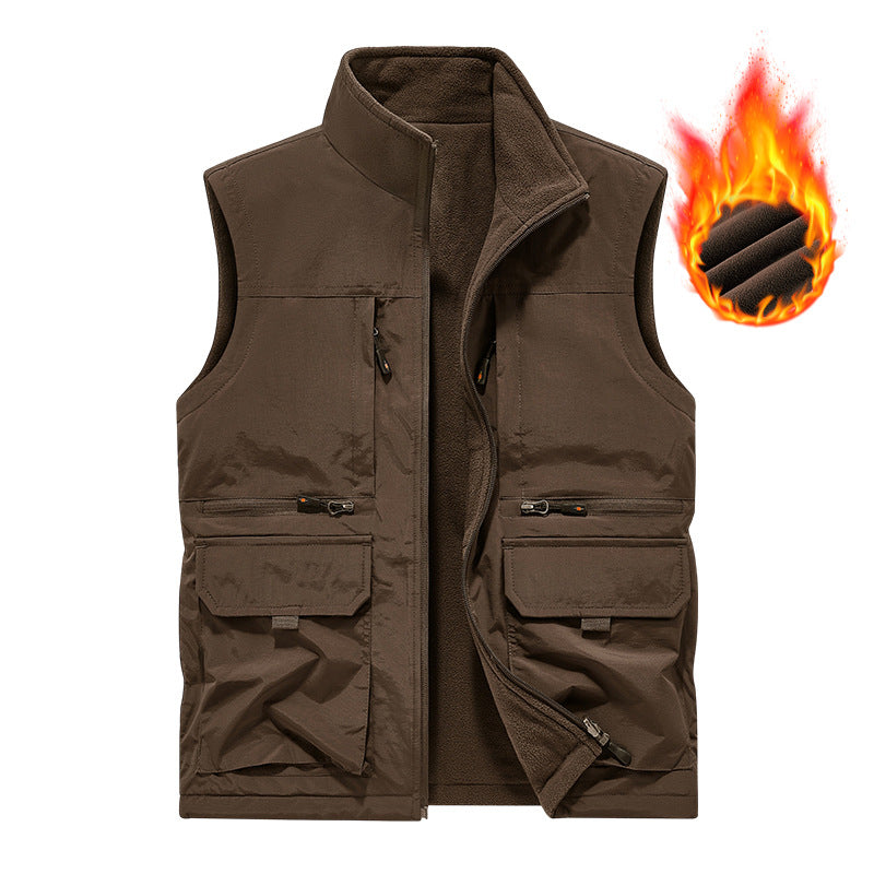 Herren Gefütterte Utility‑Weste mit wärmendem Fleece‑Innenfutter, winddicht & Multifach‑Taschen Shop Nory